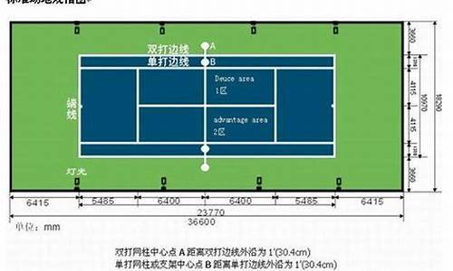 正规网球场尺寸示意图(正规网球场尺寸示意图大全)(图1)